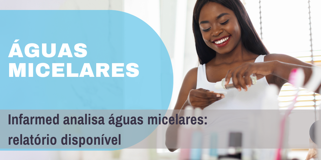 Imagem com mulher a utilizar água micelar