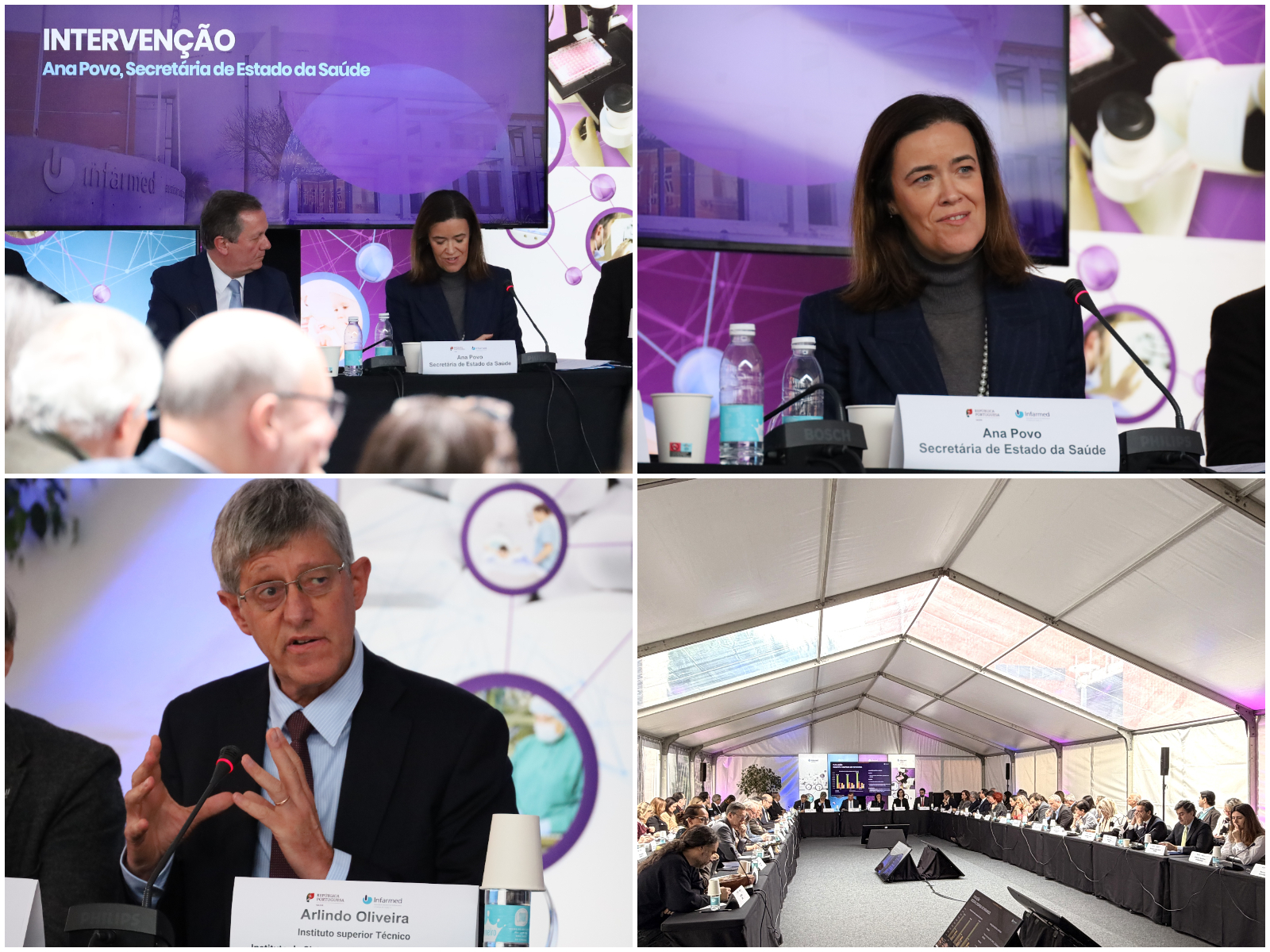 Conjunto de fotografias da reunião do Conselho Consultivo do Infarmed