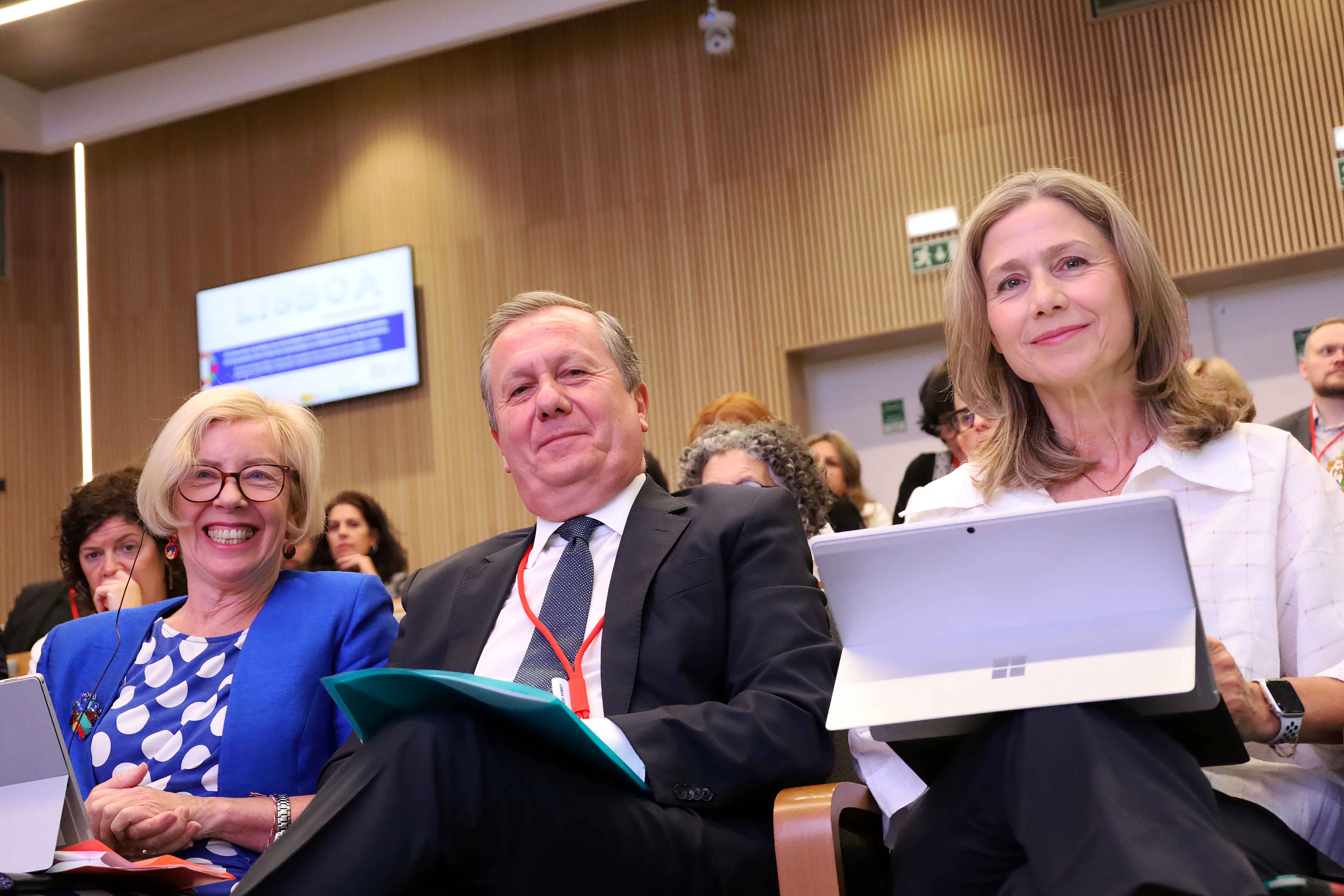 Emer Cooke, Rui Santos Ivo e María Lamas