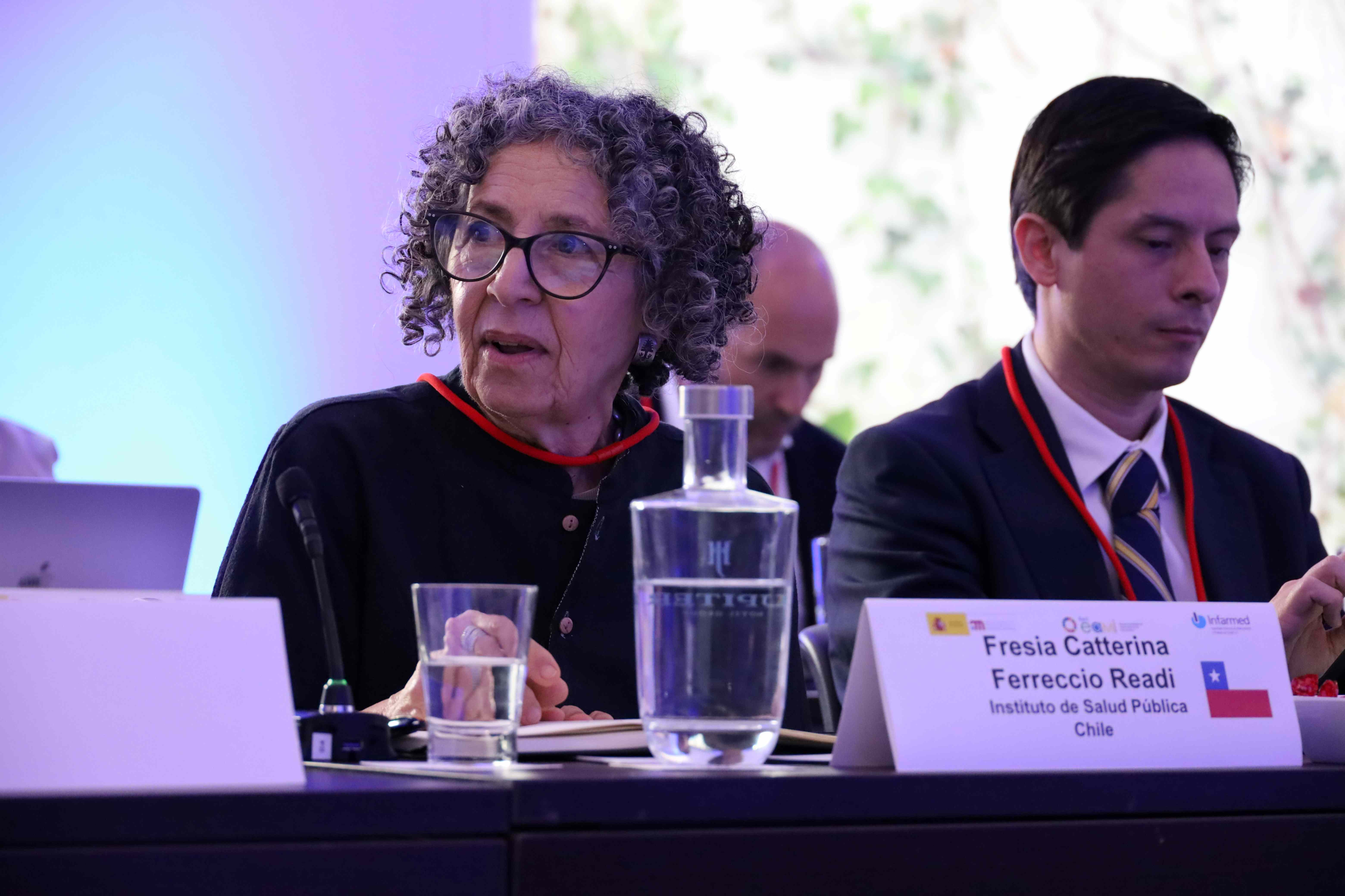 Fresia Readi, do Chile, intervém numa das sessões de trabalho da rede EAMI