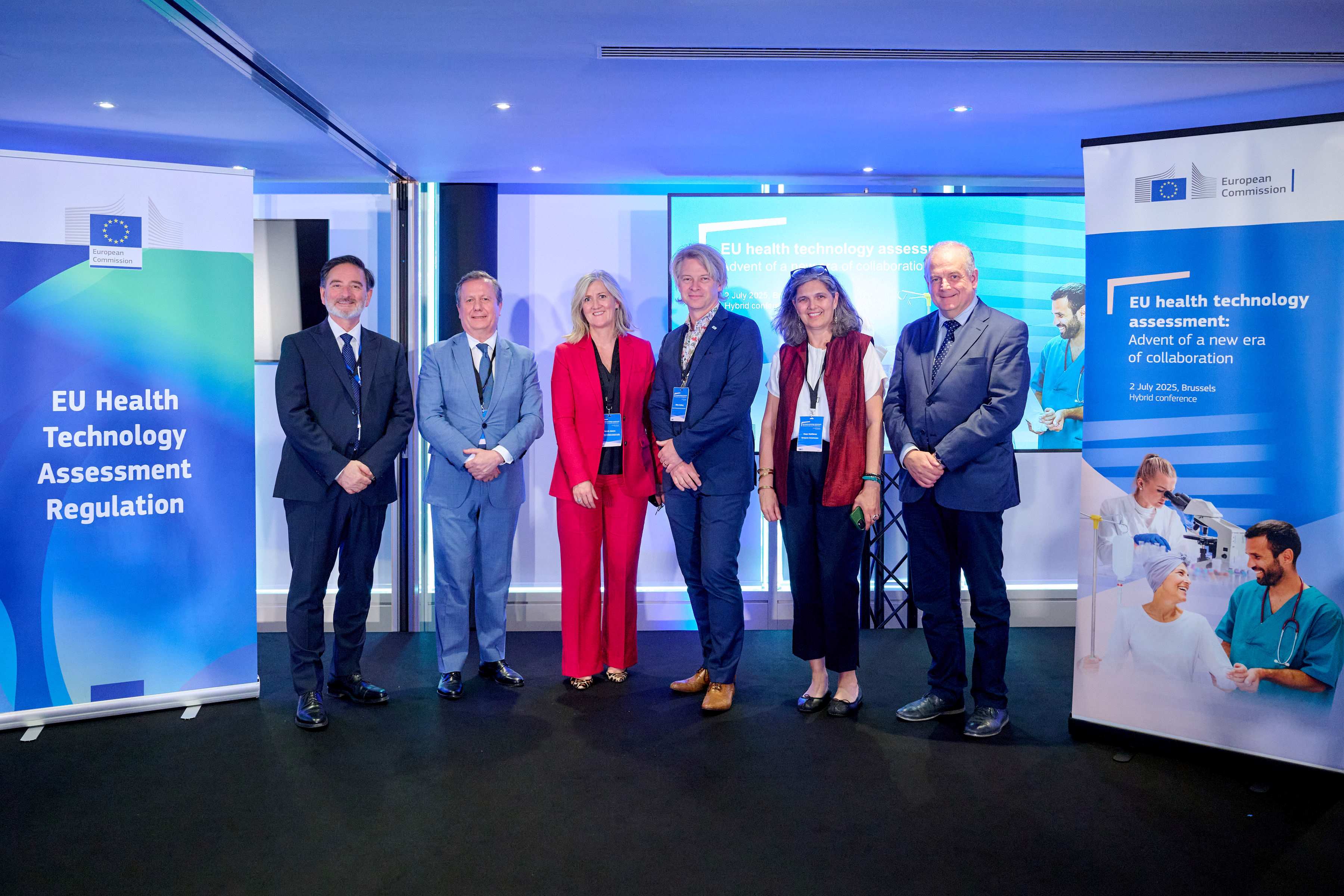 Marco Marsella, Rui Santos Ivo, Roisin Adams, Niklas Hedberg, Maya Matthews e Marco Marchetti durante a conferência 