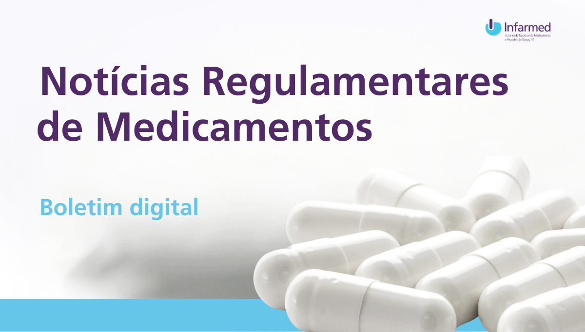 Imagems de capa para notícia - Página com fundo branco com informação do tema + comprimidos brancos