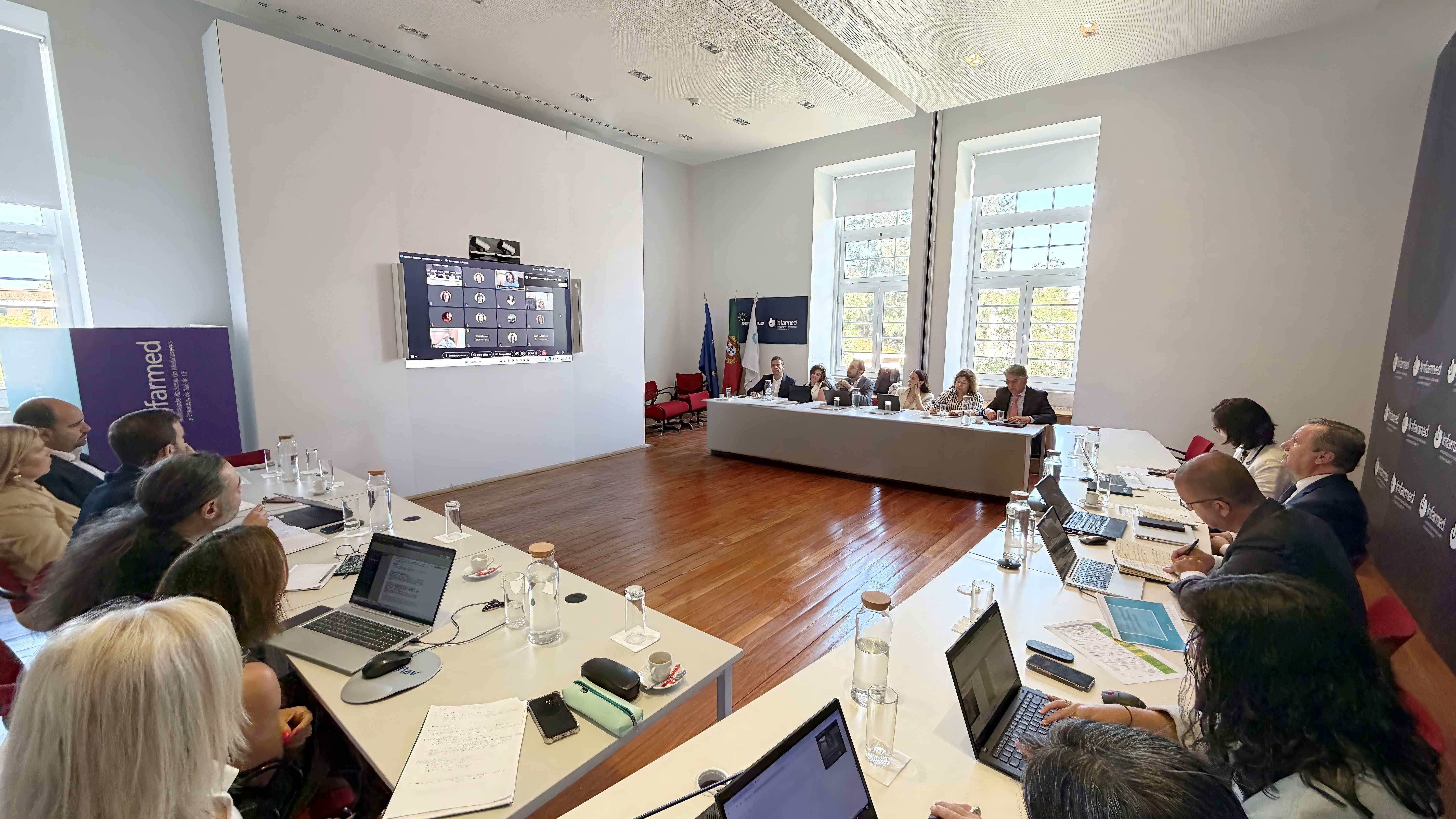 Outra perspetiva da reunião da Comissão de Acompanhamento de Gestão da Disponibilidade do Medicamento