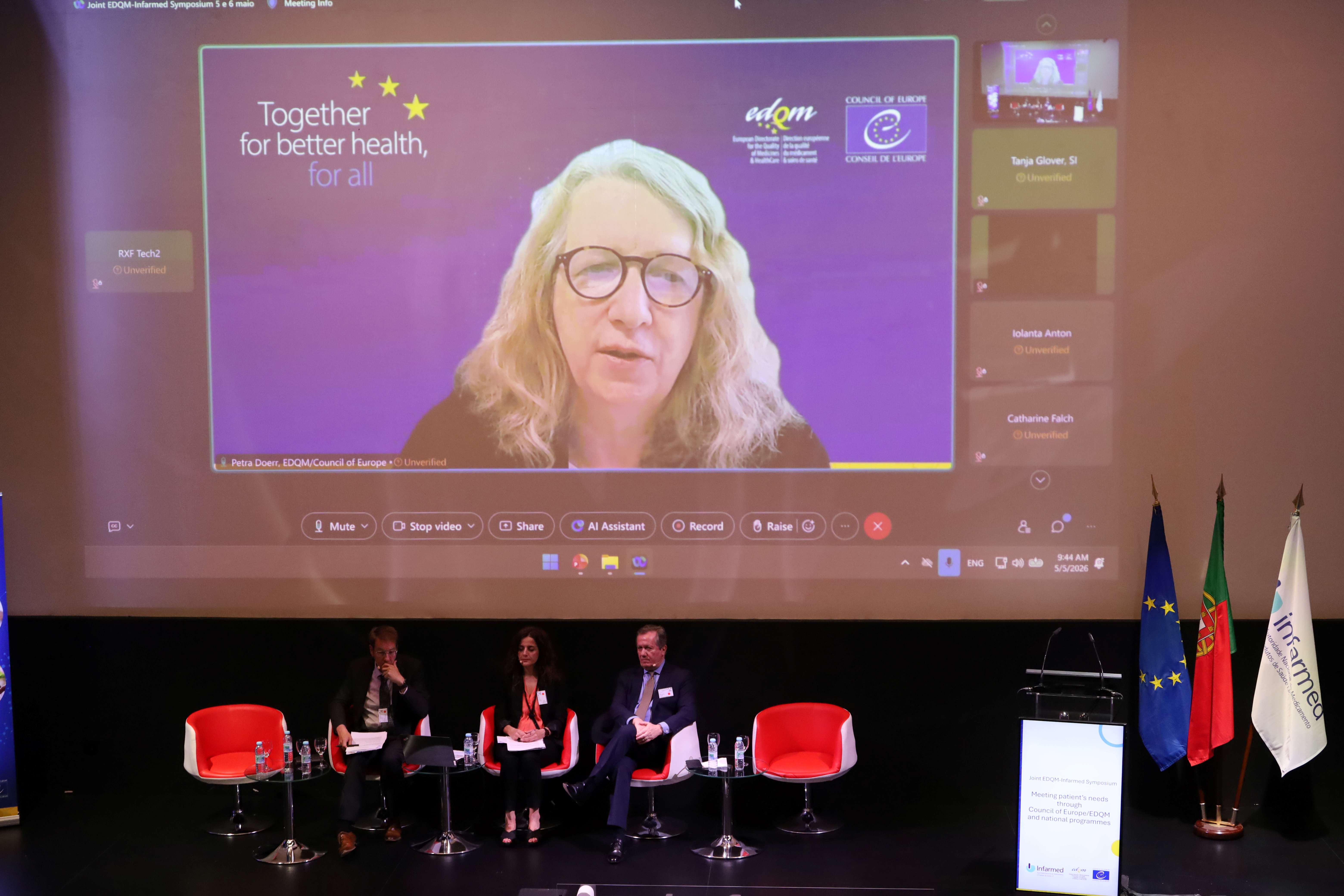 Petra Doerr, diretora da EDQM, durante a sua intervenção