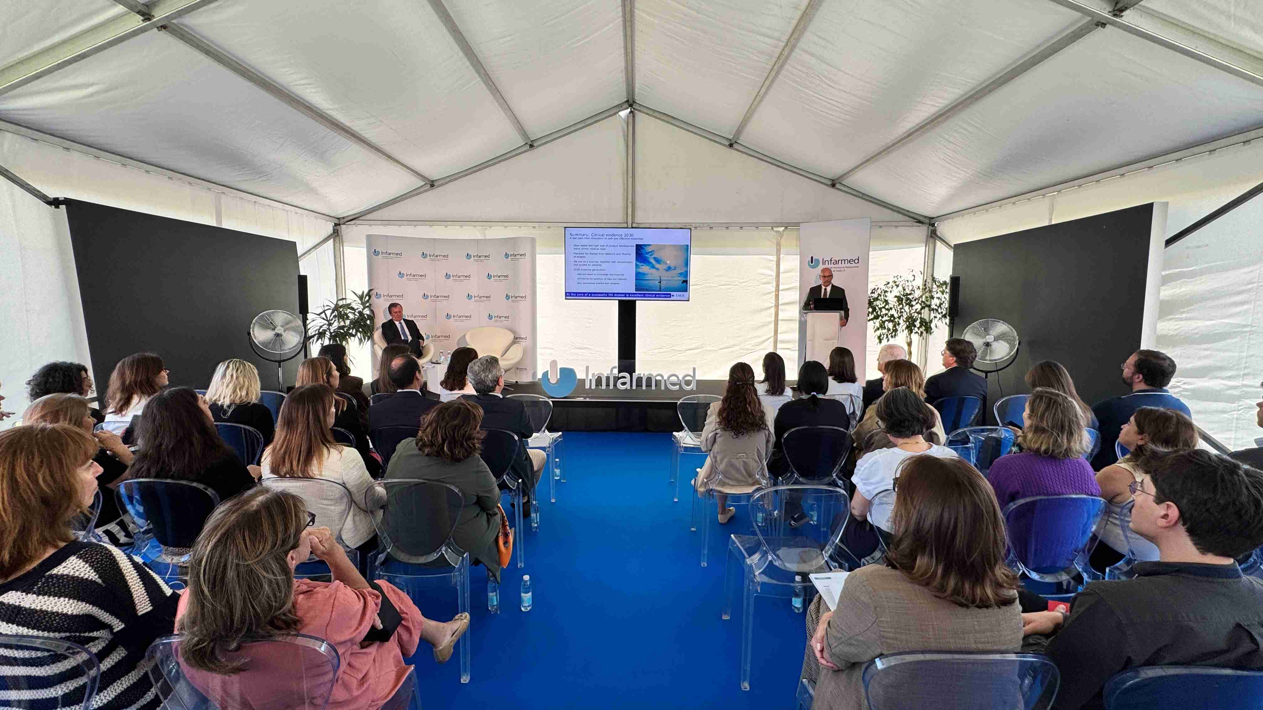 Evento com Peter Arlett, dirigente da EMA, no Infarmed, a 27 de maio de 2025