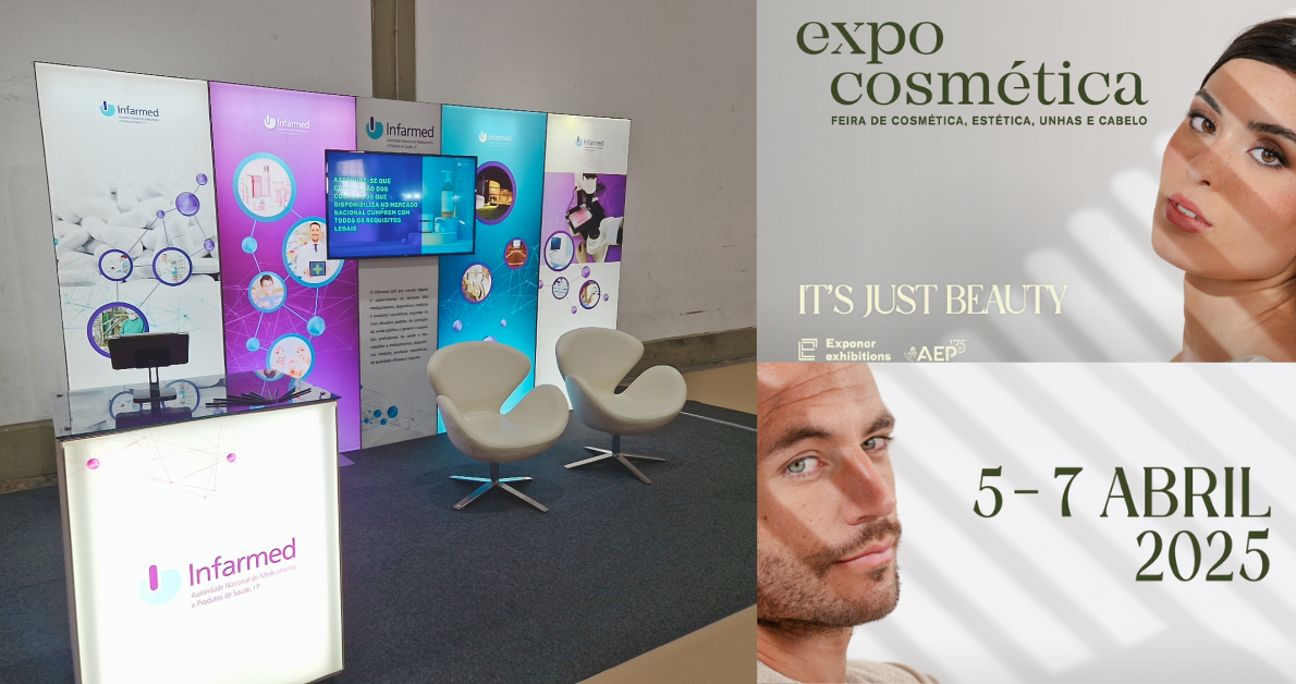 Imagem stand Infarmed na Expocosmética 2025
