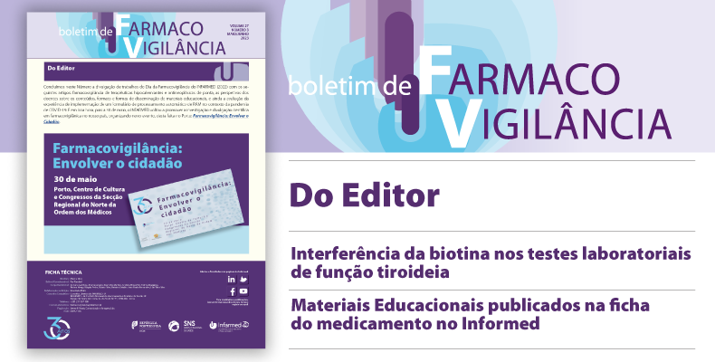 Boletim de Farmacovigilância, Volume 27, nº5 e 6, maio e junho de 2023