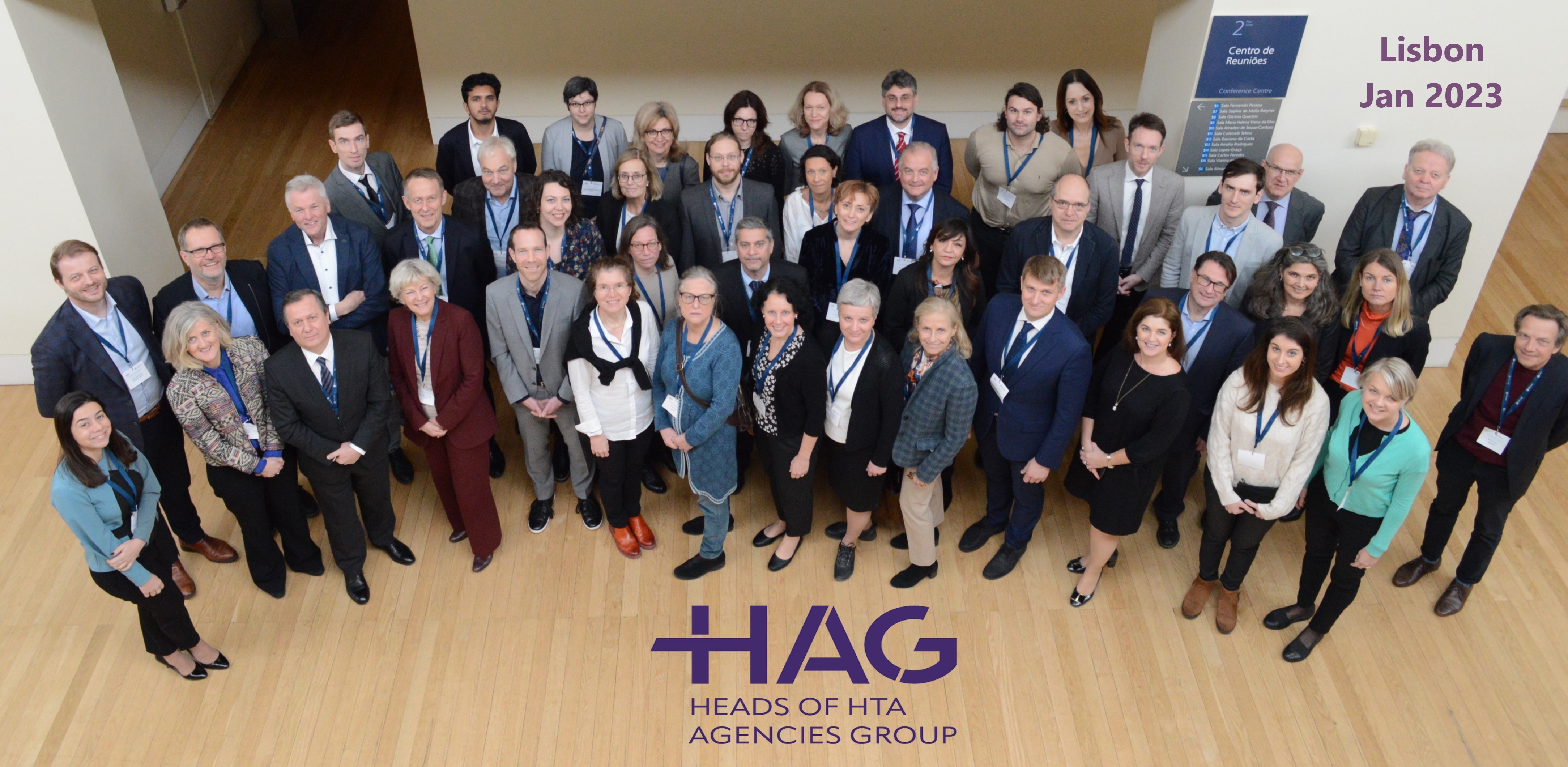 Foto da reunião dos membros do HAG em Lisboa em janeiro de 2023